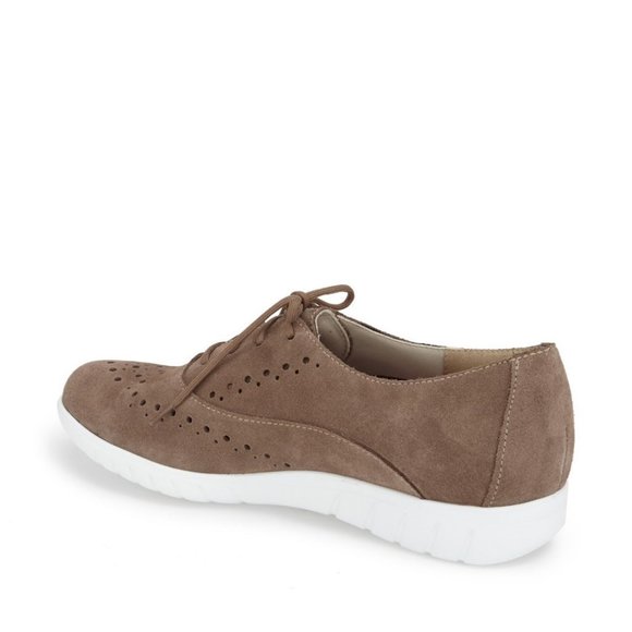 Munro WELLESLEY Perf Suede Leather Oxford Sneaker NEW NIB Comfort Wedge Women's - Picture 2 of 3